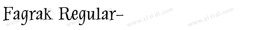 Fagrak Regular字体转换